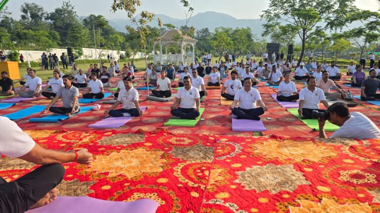 योग की गूंज से महका सिटी फॉरेस्ट पार्क, 1000 से अधिक लोगों ने किया सामूहिक योग