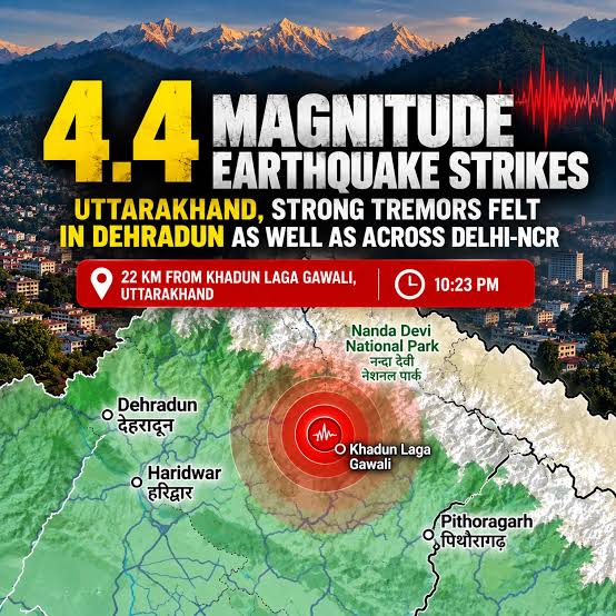 उत्तराखंड में 4.9 तीव्रता का भूकंप, दिल्ली-NCR समेत कई राज्यों में महसूस हुए झटके